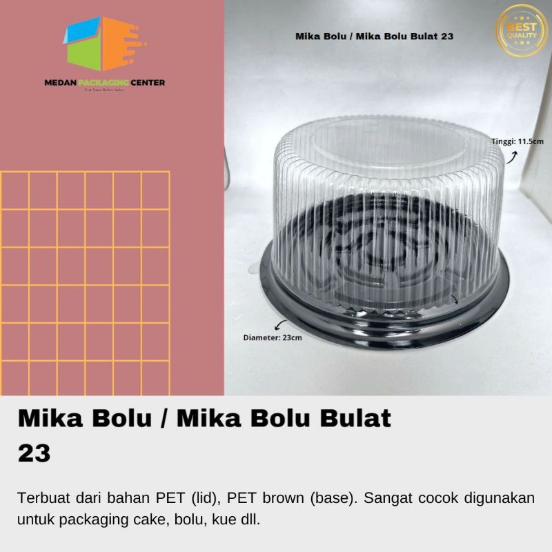 Mika Bolu Bulat 23cm / Mika Bolu / Mika Kue / Mika Tart Bulat 5pcs