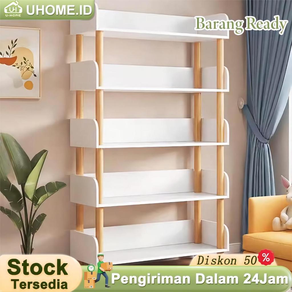 Rr- Rak Buku 6 Susun Rak Buku Minimalis Rak Mainan Serbaguna Rak Susun Kayu Penyimpanan Praktis