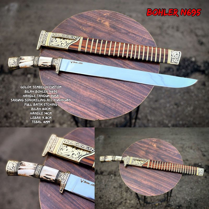GOLOK SEMBELIH BOHLER N695 TANDUK RUSA PREMIUM