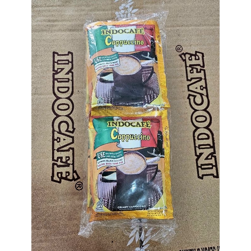 

Kopi Indocafe Capuccino 1 renteng / 10 sachet