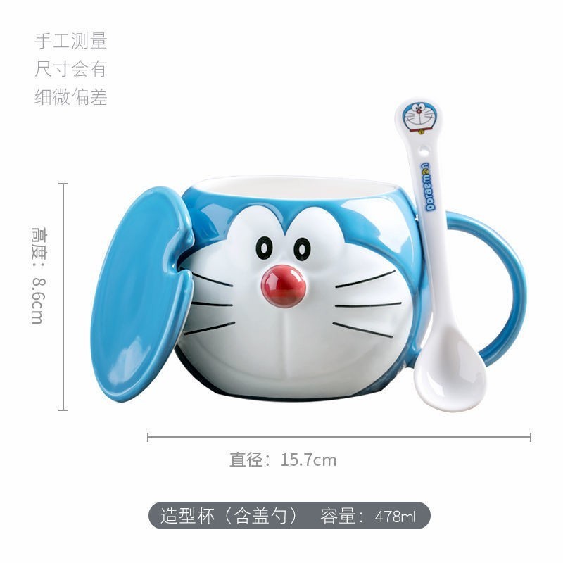 Gelas mug doraemon gelas keramik 478ml