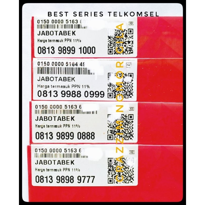 Nomor Cantik Kartu Perdana Telkomsel Triple 777. 888. 000. Nocan Super Hoki Murah