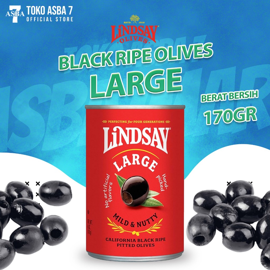 

LINDSAY OLIVES PITTED RIPE LARGE 170GR