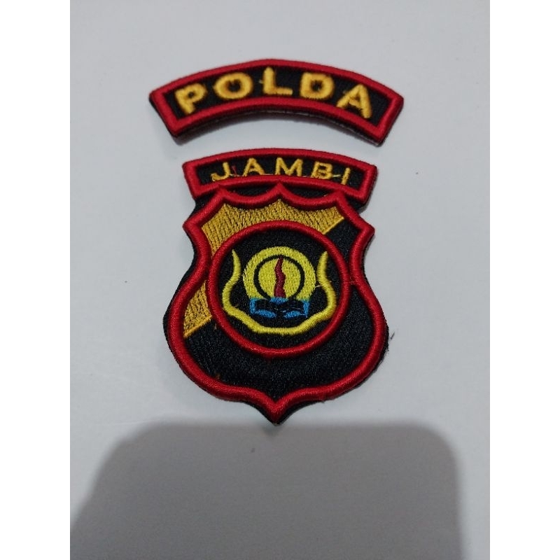 LOGO POLDA JAMBI BORDIR TIMBUL