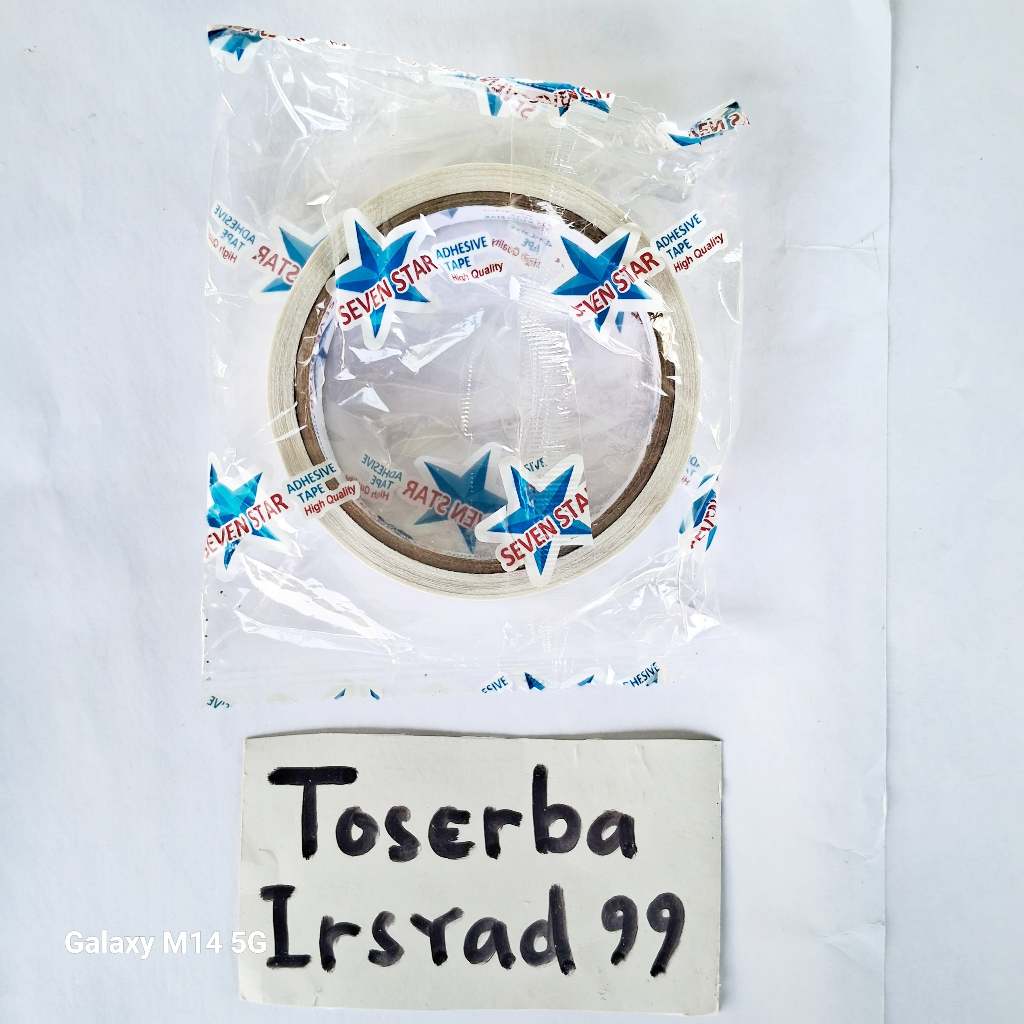 

Lakban Double Tape 1/2'' Solasi Bolak Balik Dobeltip Dobel Tip Kecil Murah Kuat dan Rekat Isi 1 PCS