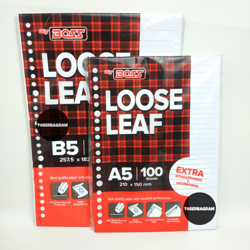 

Kertas Binder Big Boss A5 Lembar / 100 Lembar Kertas Binder