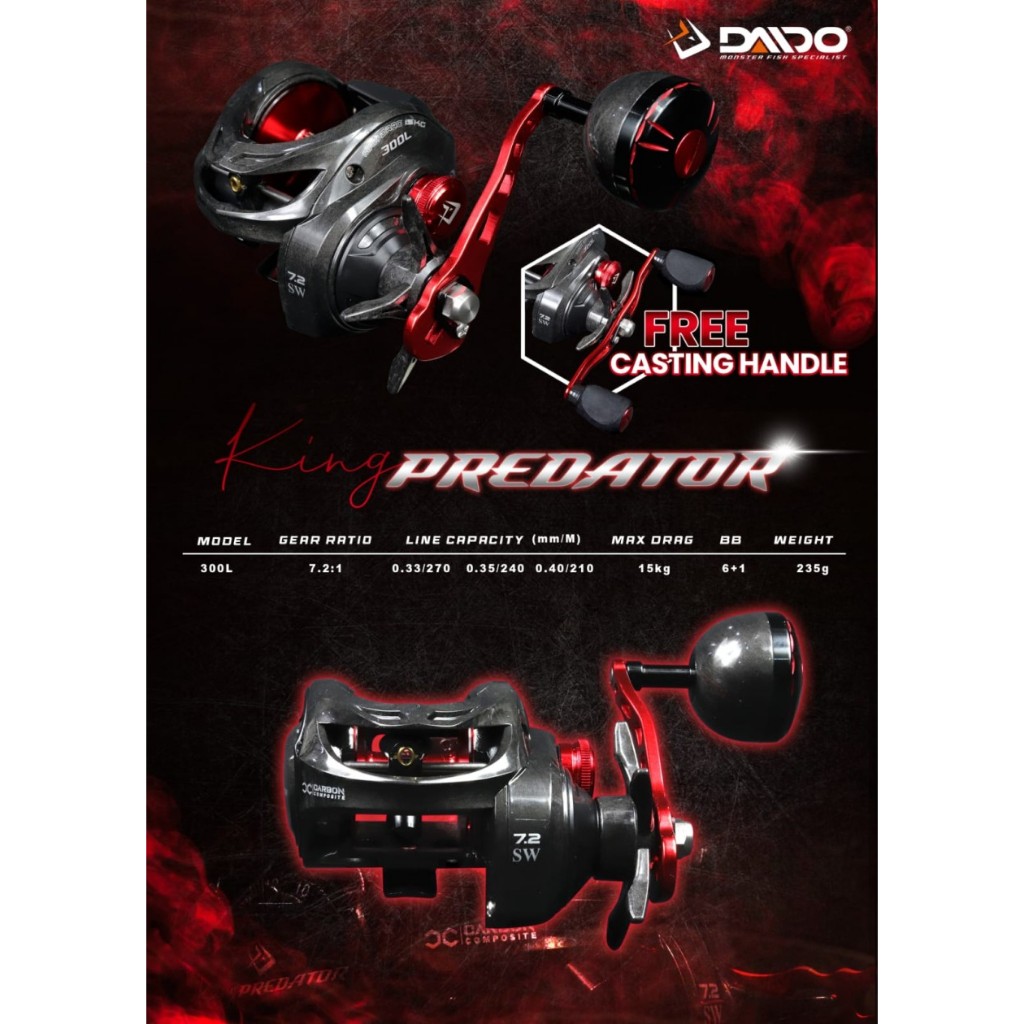 Reel Pancing Daido King Predator BC seri 300L Salt Water