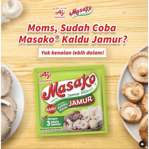 

Masako Bumbu Masak Kaldu Rasa Jamur 10gr x bendit 6's