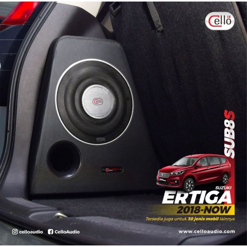 Subwoofer pnp Box Cello 8inch W8S Suzuki Ertiga XL7 2018 now