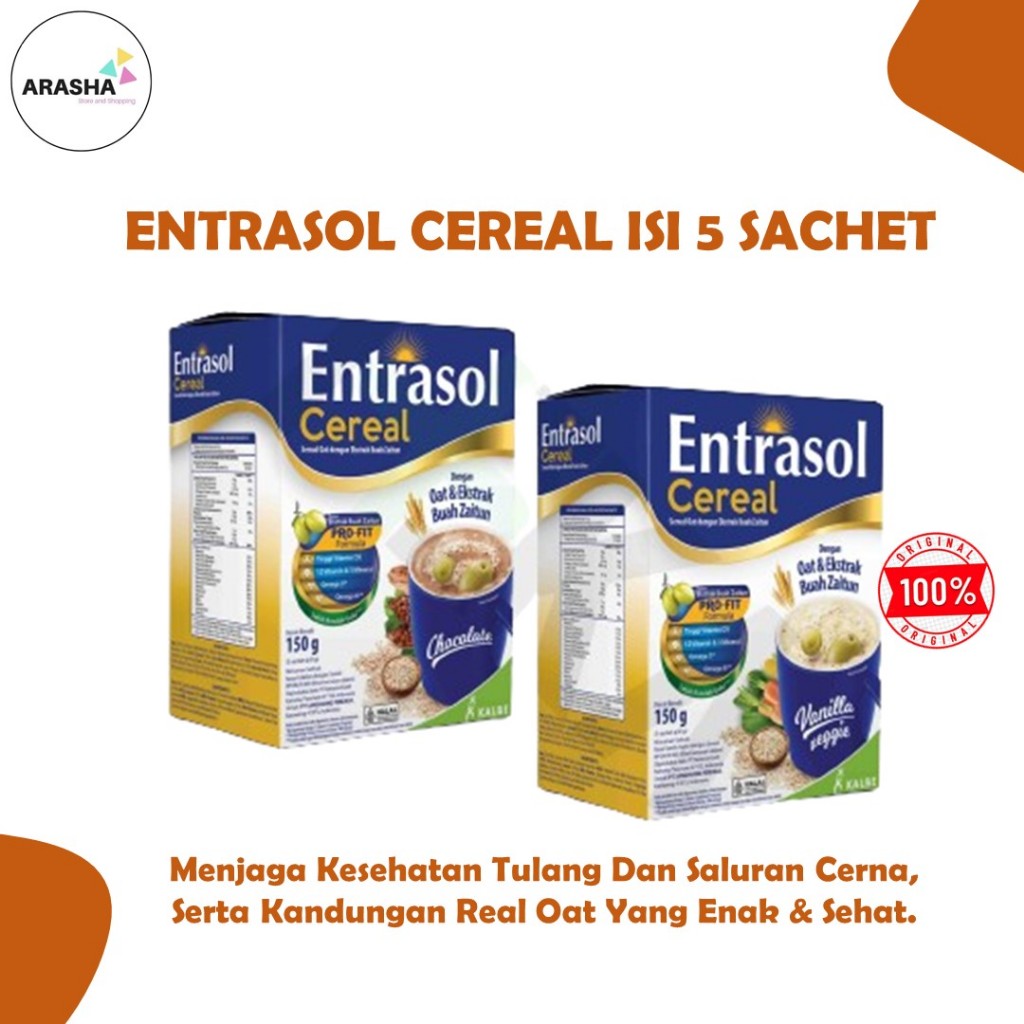 

ENTRASOL SEREAL QUICKSTART LESS SUGAR WITH CHIA SEED ISI 5 - VANILA - COKELAT - (KEMASAN BARU)