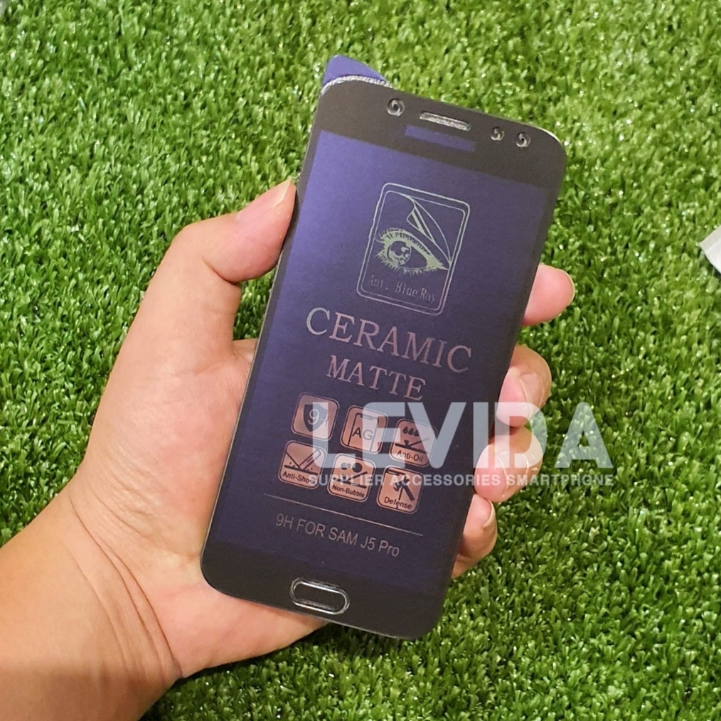 CEPAT tg ceramic blue matte samsung j5 pro j7 prime j7 pro j7 m2 anti glare tg full
