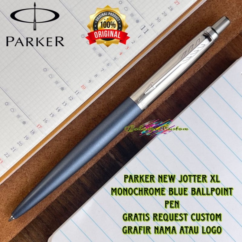 

PULPEN PARKER ORIGINAL NEW JOTTER XL MONOCHROME BLUE BALLPOINT PEN GRATIS REQUEST CUSTOM GRAFIR NAMA ANDA ATAU LOGO ANDA COCOK UNTUK PEMAKAIAN PRIBADI ATAU UNTUK HADIAH SPESIAL MERCHANDISE PROMOSI KORPORAT