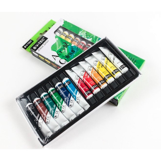 

Acrylic Colour Cat Akrilik 12 Warna 6ML V-Tec VT-612/A