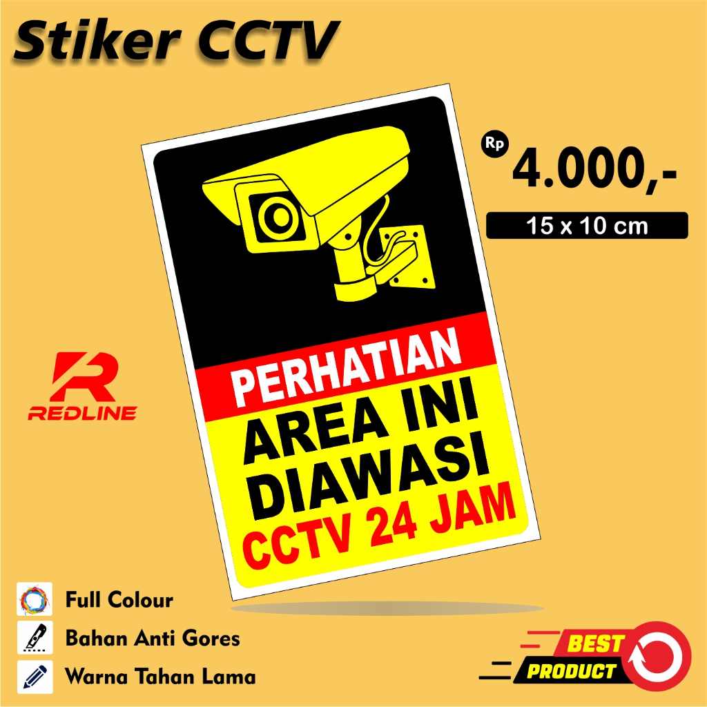 

Stiker Pantauan CCTV 24 Jam / Sticker CCTV 24 Jam / Stiker Label CCTV BAHAN TAHAN AIR