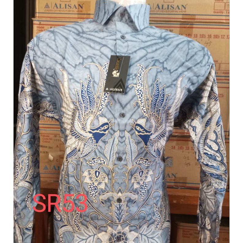 KODE R34Z Batik Alisan lengan panjang kemeja batik alisan reguler