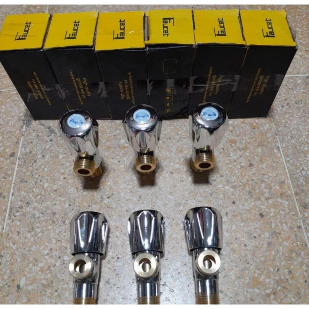 STOP KRAN KUNINGAN 1/2 INCH / KRAN SHOWER SINGLE KUNINGAN 1/2 / Stop Kran Shower Single Drat Kuninga