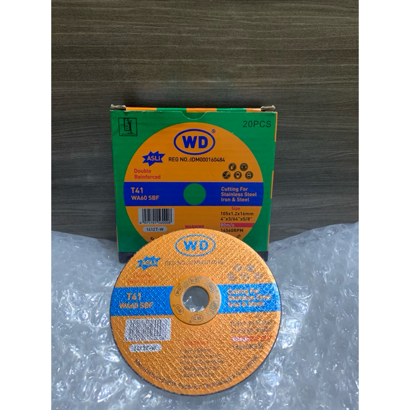 Cutting Besi WD BATU GURINDA GERINDA WD 4INCH / GERINDA Resibon BESI Mata Gerinda WD Potong 4 Inci 1