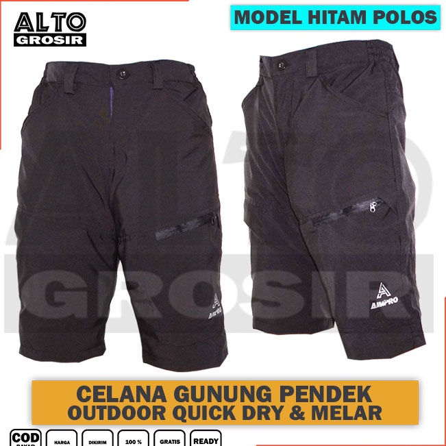 Harga Meriah  ALTOGROSIR celana pendek outdoor quickdry aimpro  Celana Pendek Pria Wanita Quick Dry 