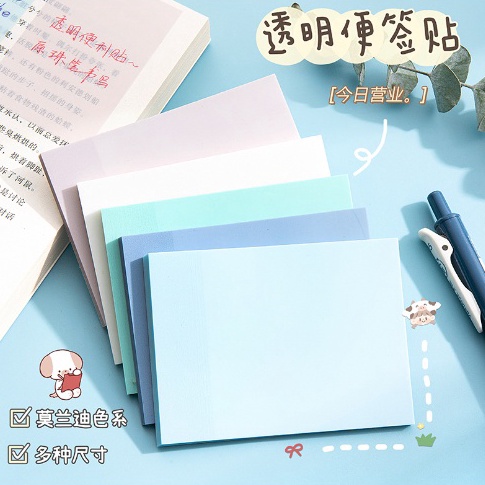 

BONANZA Zumoo Colored Transparant Sticky Note Label Sticky Note warna Transparan Pastel