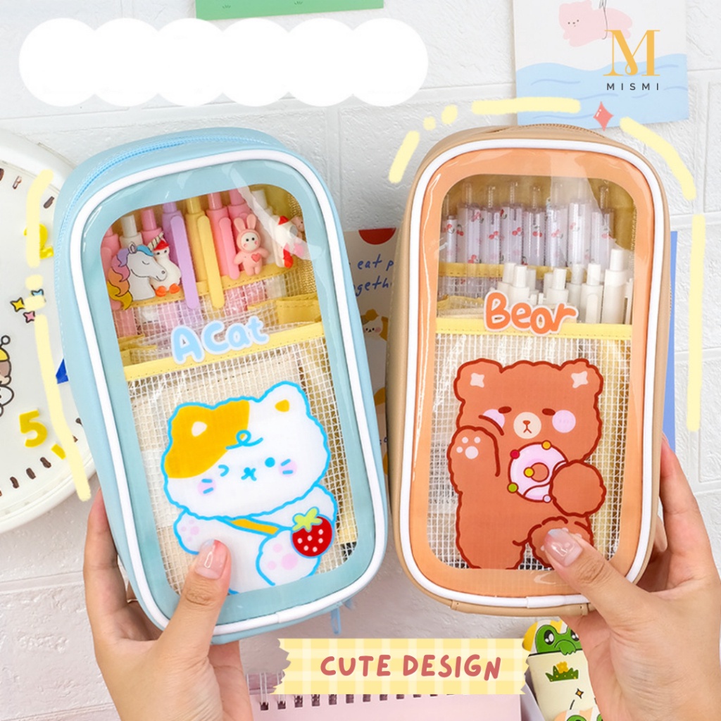 

TERBARU Mismi Bona Pencil Case Perempuan Tempat Pensil Sekolah Lucu Motif Beruang PC5B