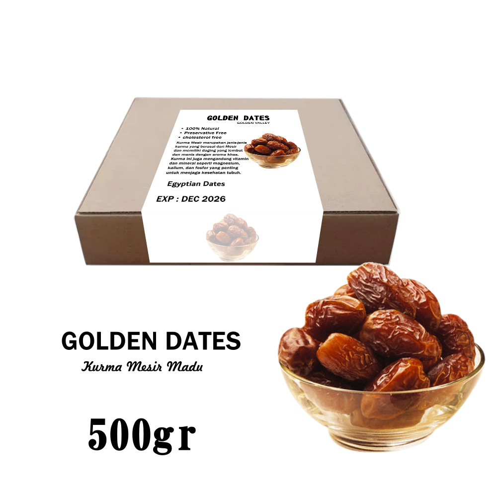 

Kurma Mesir Golden Dates 500gr | golden valley | al amal