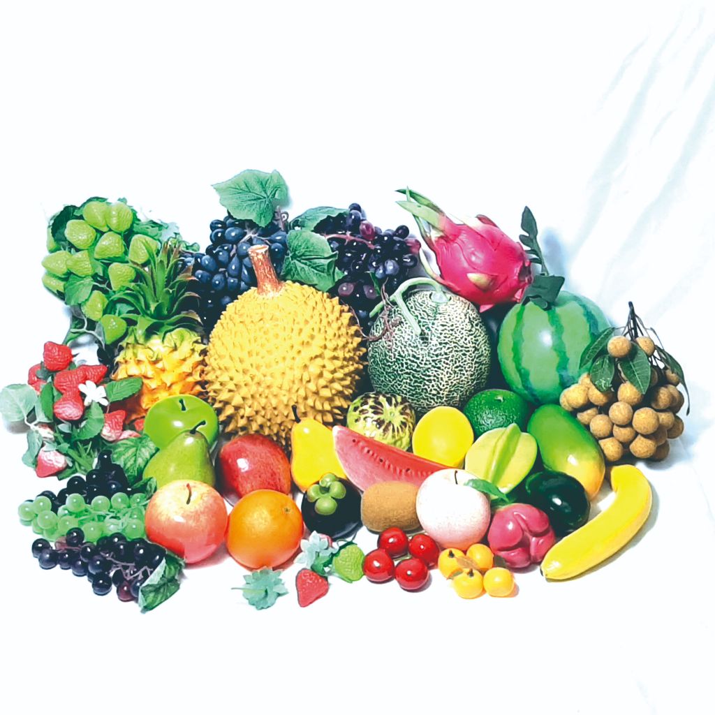 Buah semangka melon palsu buah hiasan tiruan buah pajangan etalase buah artificial fruit Buah Artifi