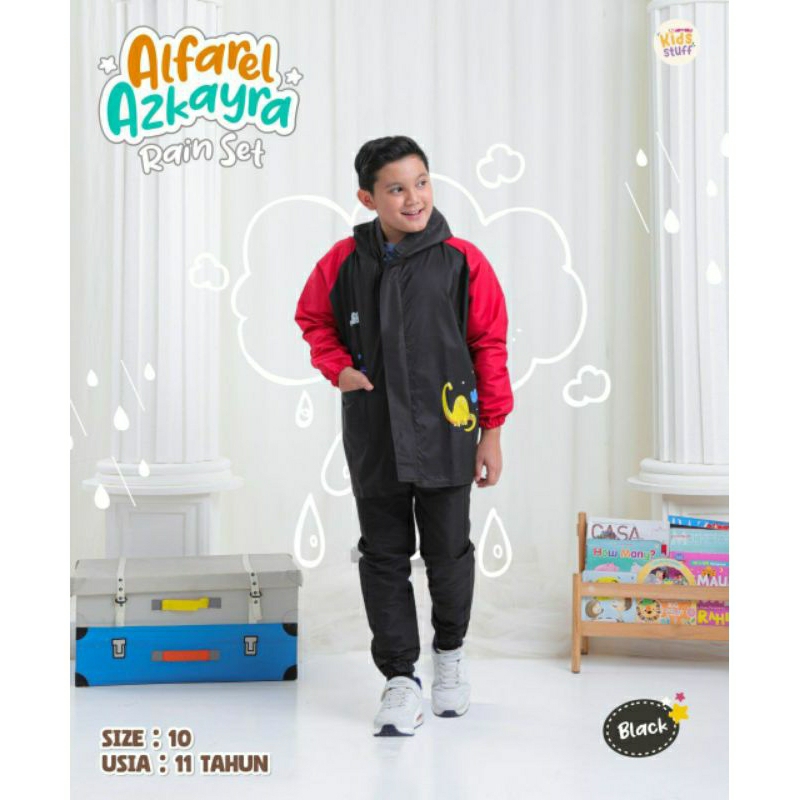 MANTEL JAS HUJAN ALFAREL & AZKARYA UPRIGHT | JAS HUJAN MANTEL ANAK LAKI-LAKI PEREMPUAN MOTIF 2 WARNA