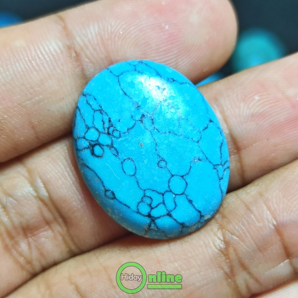 BATU AKIK PIRUS TIBET HIJAU BIRU FULL URAT REPLIKA