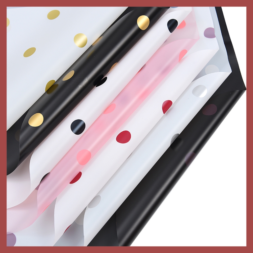 

Flower Wrapping Paper Cellophane Kertas Buket Florist Kertas Bunga Motif Polkadot KB6043