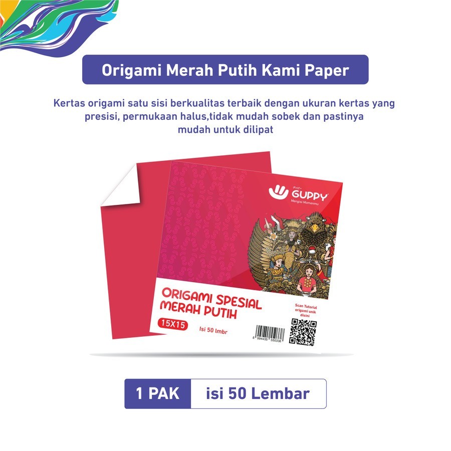 

GUPPY KERTAS LIPAT ORIGAMI SPESIAL MERAH PUTIH EDISI KHUSUS
