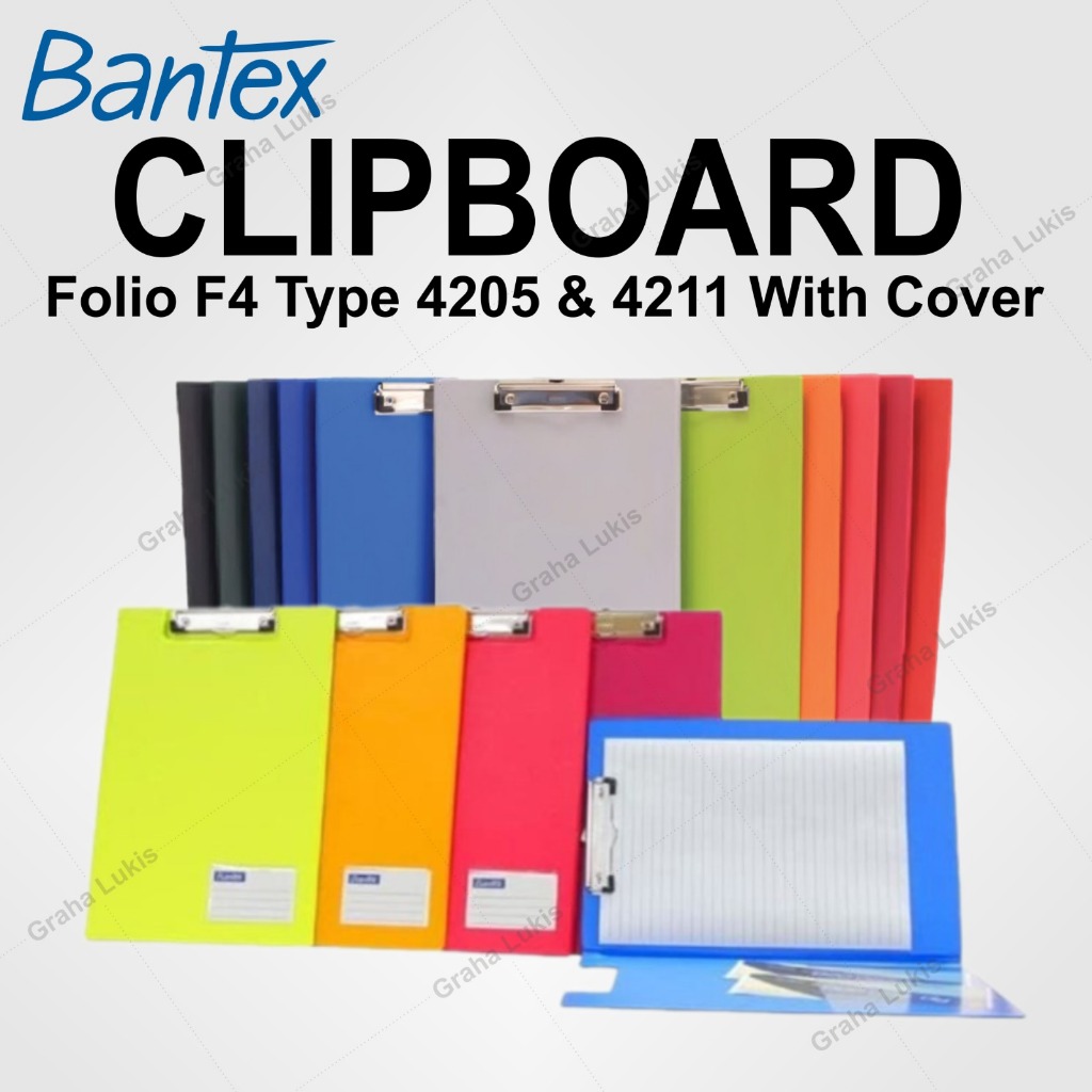 

Bantex Clipboard / Papan Jalan / Papan Ujian Folio / F4 - 4205 / 4211