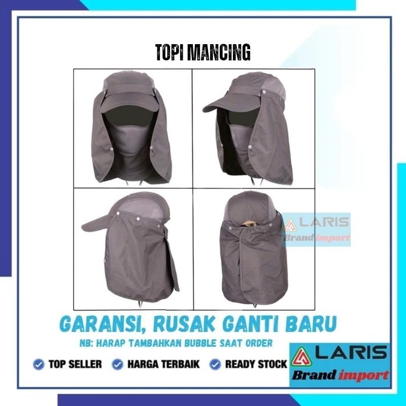 (100% ORIGINAL) Topi Mancing Topi Outdor Import Tentara Jepang Anti UV Panas Matahari