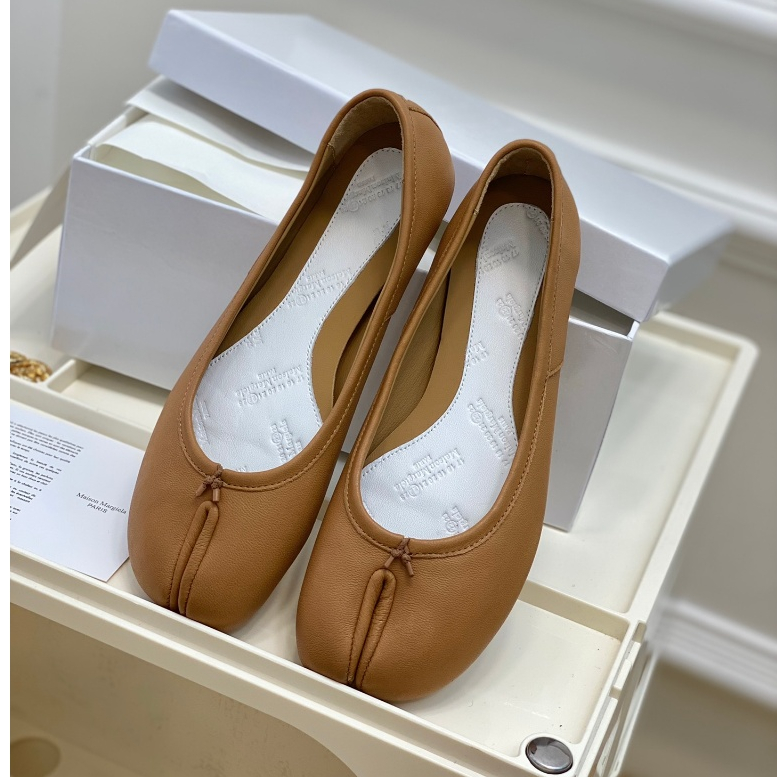 NWE Maison Margiela MM6 toe women's shoes sheepskin leather flat shoes for women