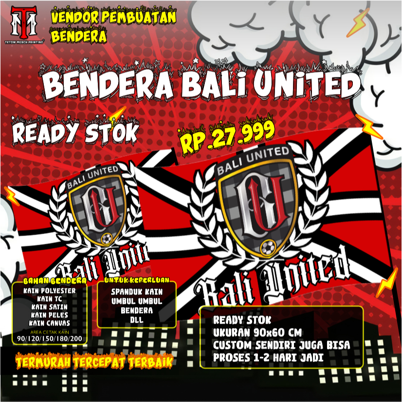 CUSTOM BENDERA BALI UNITED