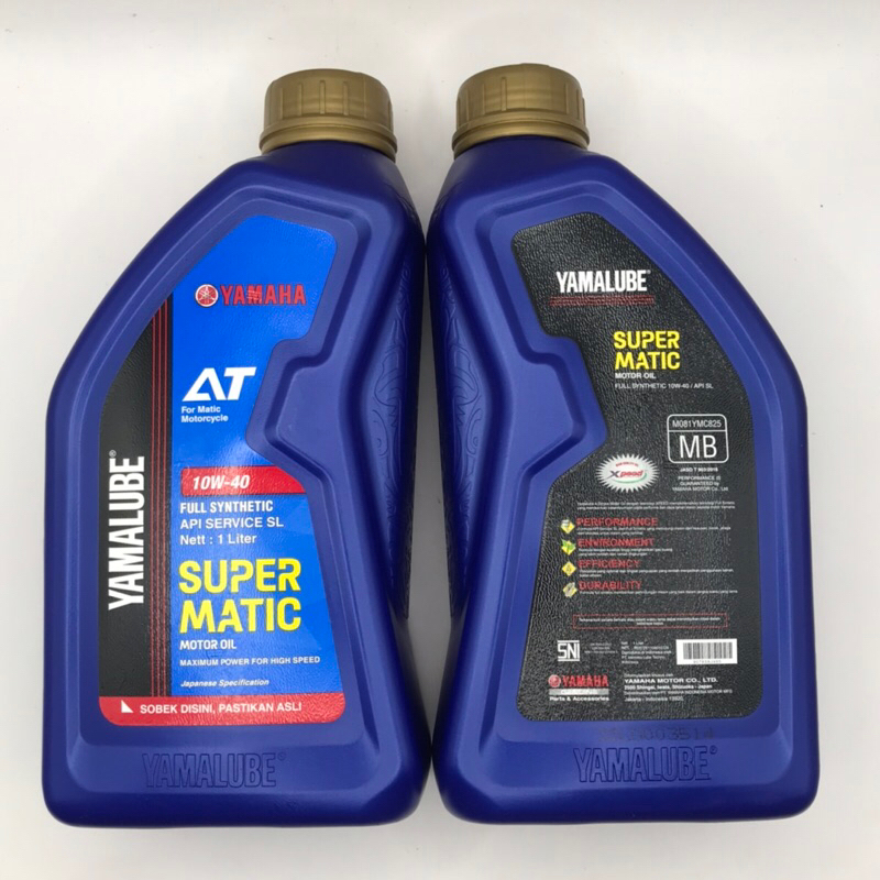 OLI MOTOR YAMALUBE SUPER MATIC 10W-40 NMAX AEROX 1LITER ORIGINAL