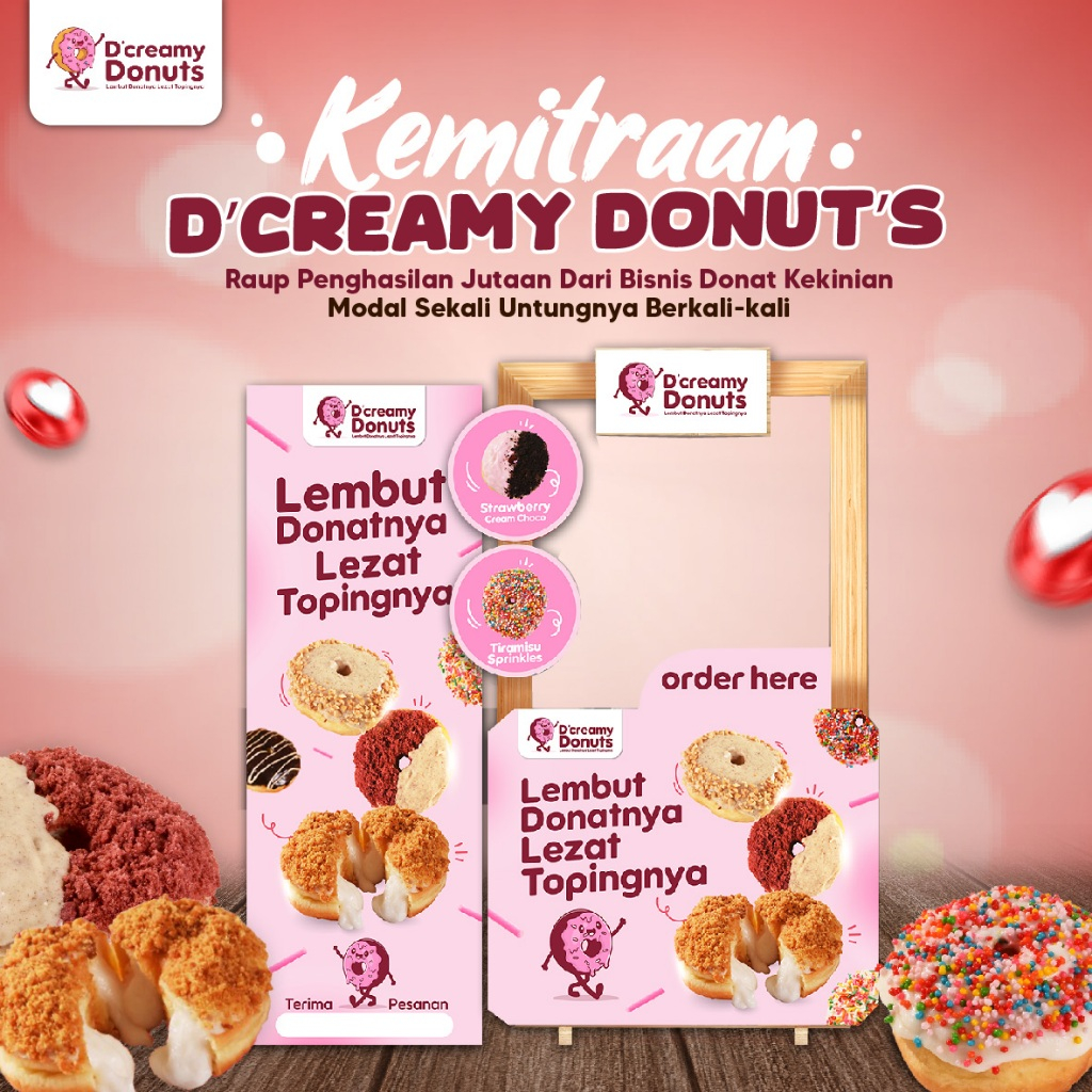 

Paket Usaha Kemitraan D'Creamy Donuts Siap Jualan