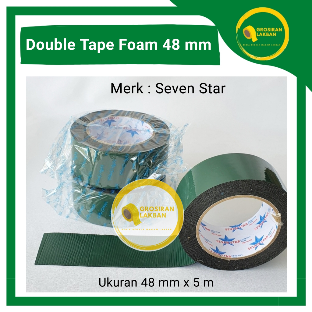 

Double Tape Foam 2 Inch Lakban Dobel Tip uk 48mm x 5m Isolasi Perekat