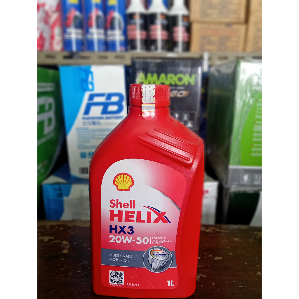 OLI SHELL HELIX HX3 20W-50 Oli Mesin Mobil 1 Liter dan 4 Liter