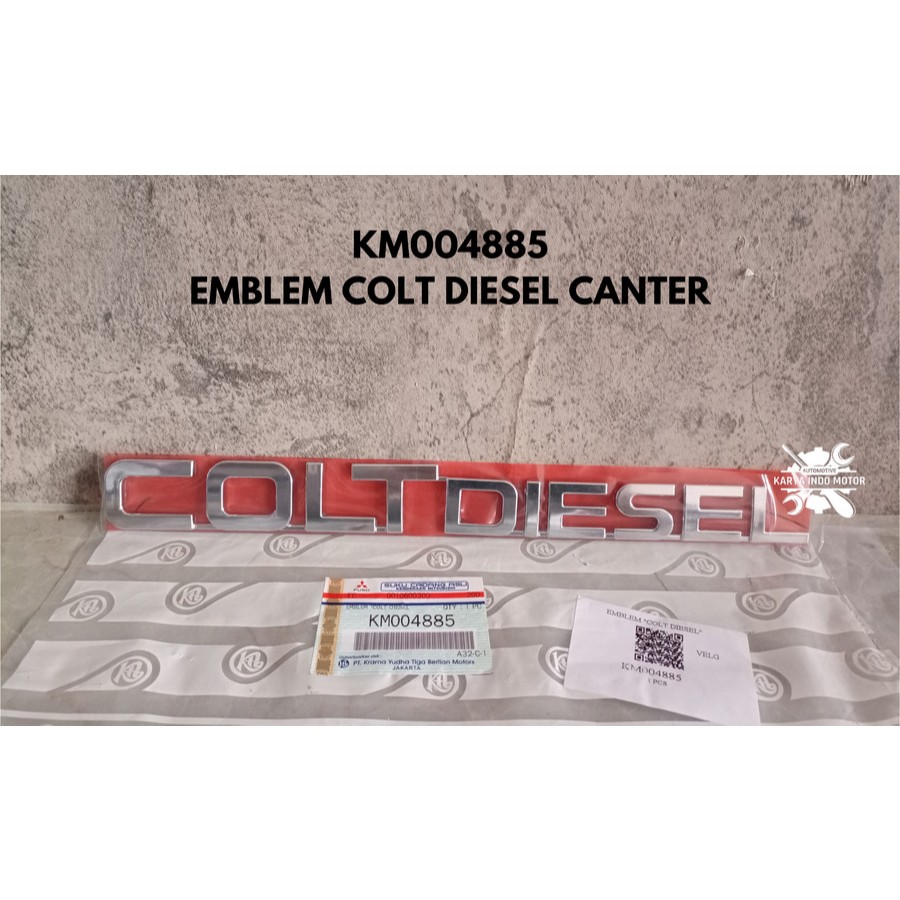 EMBLEM COLT DIESEL / LOGO COLT DIESEL NEW ORIGINAL 100% MITSUBISHI KM004885