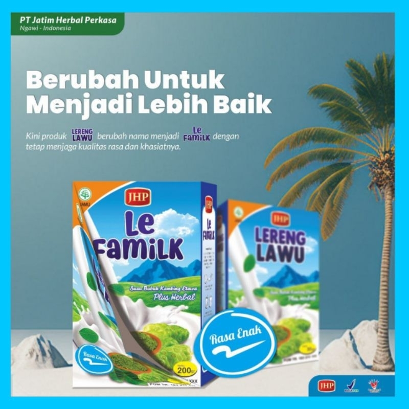 

PROMO BELI 6 BOX GRATIS 1 WADAH PENYIMPANAN SUSU | SUSU ETAWA PLUS HERBAL BPOM | LE FAMILK 200GRAM