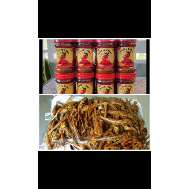 

dendeng ikan teri komplit sambal paru /babat/bawang /terasi FREEONGKIR