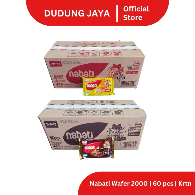 

NABATI WAFER DUS 2000AN ISI 60PCS NABATI WAFER 1 KARTON ISI 60PCS