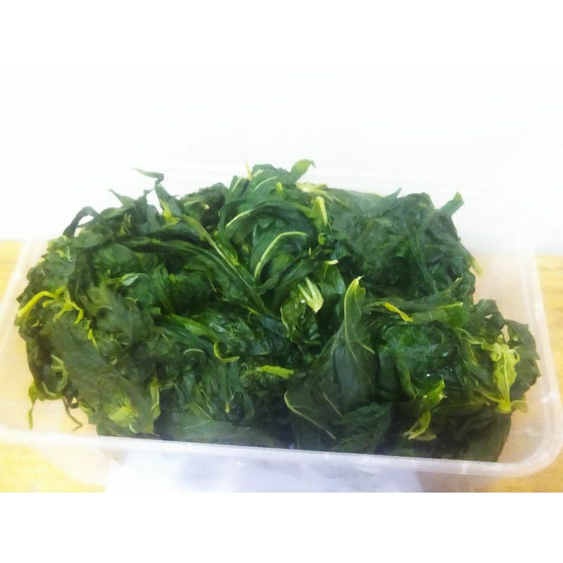 

Sayur Daun Singkong, dengan mix daun Pepaya Rebus