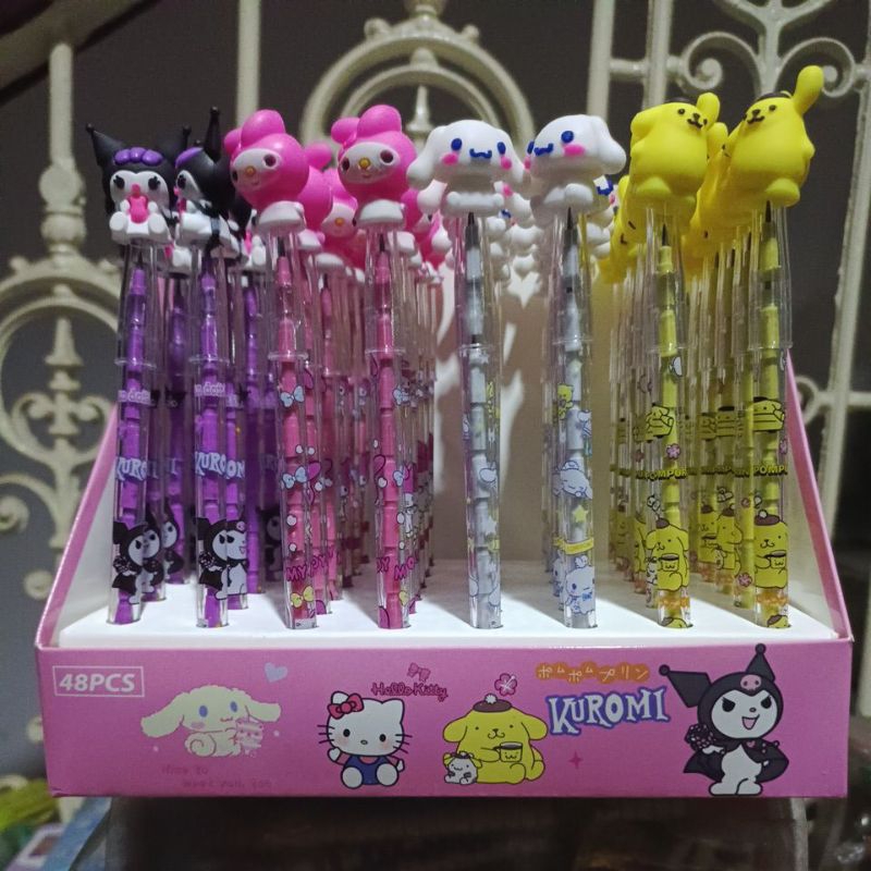 

pensil susun kepala karet motif sanrio