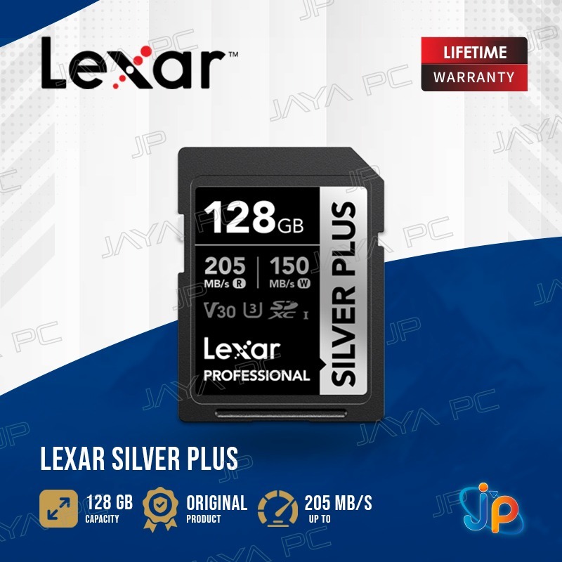 Lexar Professional Silver Plus SDXC UHS-I 128GB - SD Card 128 GB