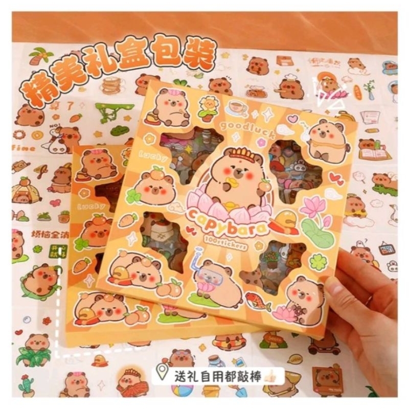 

[COD] Stiker Motif Capybara isi 100 lembar