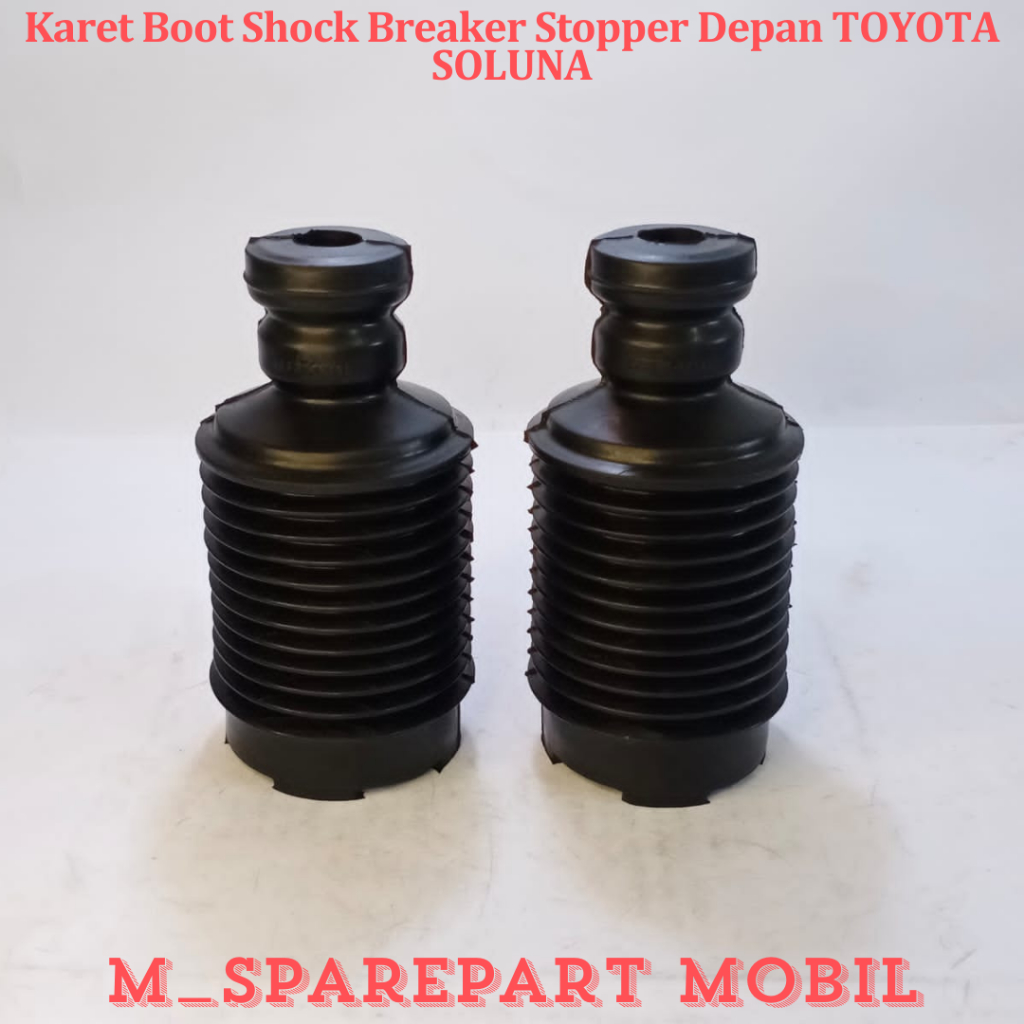 SPAREPART MOBIL PREMIUM KARET BOOT SHOCK BREAKER STOPPER DEPAN TOYOTA SOLUNA