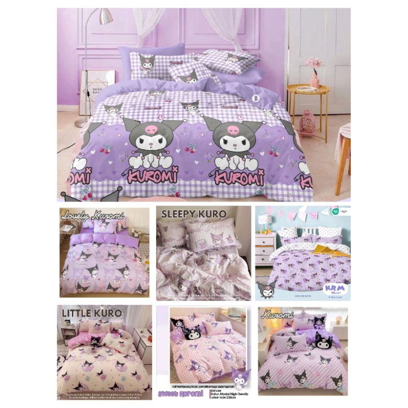 SPREI STAR BAHAN KATUN  MOTIF Flamingo Korumi Melody Sanrio ANTI GESER