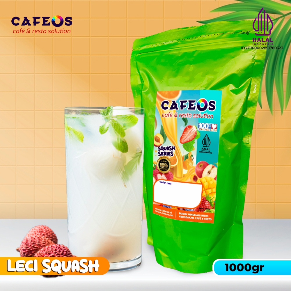 

[Cafeos.id] Bubuk Minuman Rasa Squash 2IN1 1 KG Serbuk Leci Apel Mangga Strawberry Peach Orange