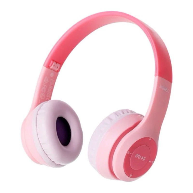 COD Headphone Bluetooth Miniso Wireless Headset Macaron Headset Miniso Earphones Miniso